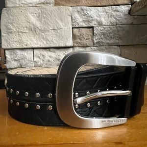 MICHAEL Michael Kors Womens black leather belt